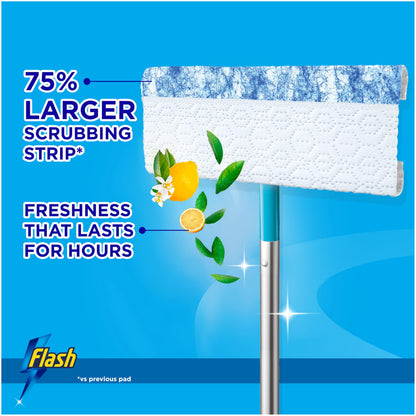 Flash Speedmop Wet Floor Cleaning Wipes, 96 Cloths (24x4), Antibac Lemon Multi-Surface, Trap & Lock Daily Dirt, Grease & Grime Without Getting Down On Your Knees ( Package may vary)