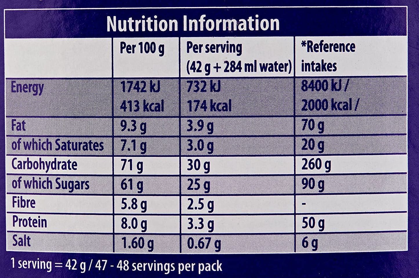Cadbury Instant Hot Chocolate - 6x2kg