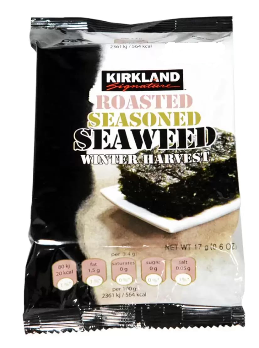 Kirkland Signature Roasted Seasoned Seaweed, 10 x 17g