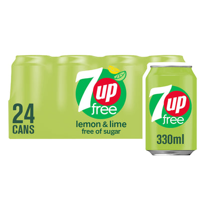 7UP Free, 330 ml (Pack of 24)