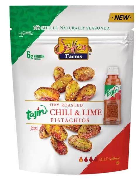 Tajin Chili & Lime Pistachios, 567g – Roasted Pistachios with Bold Chili and Zesty Lime Seasoning, Perfect for Snacking, Sharing, and Entertaining, Premium Quality Gourmet Nuts