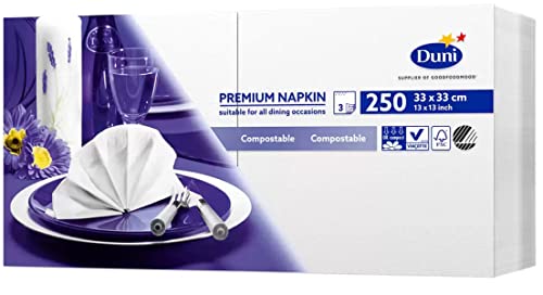Duni 250 Premium Napkins, 33 cm, 3-Ply