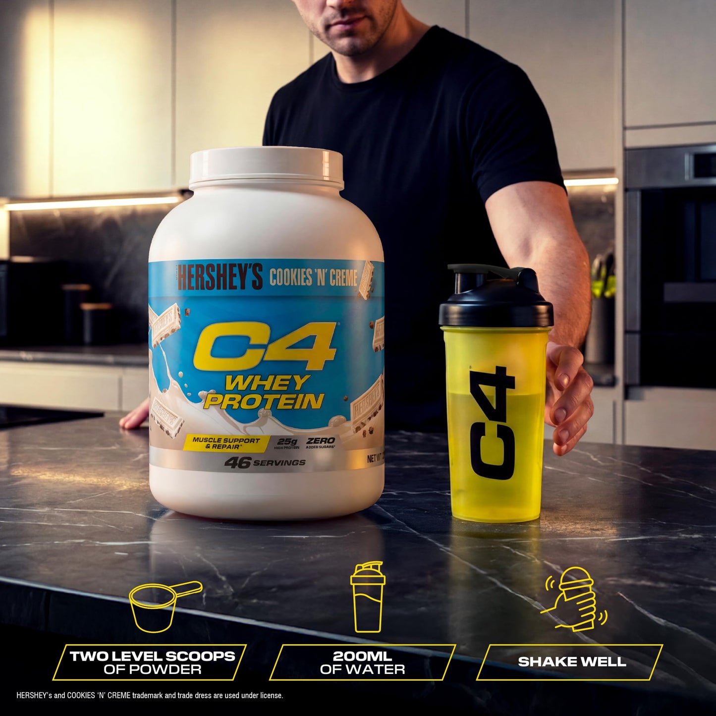 Cellucor C4 Whey Protein Powder, Low Sugar, Post-Workout Recovery