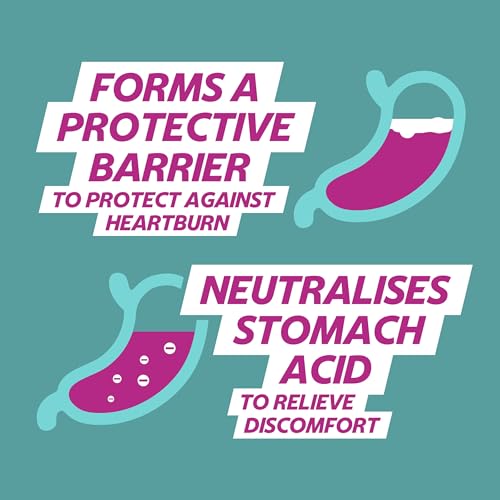 Gaviscon Double Action Mint Liquid 500ml - Heartburn & Acid Reflux Relief, Fast-Acting Formula, Protective Barrier, Long-Lasting Comfort, Suitable for Pregnancy, Digestion and Nausea