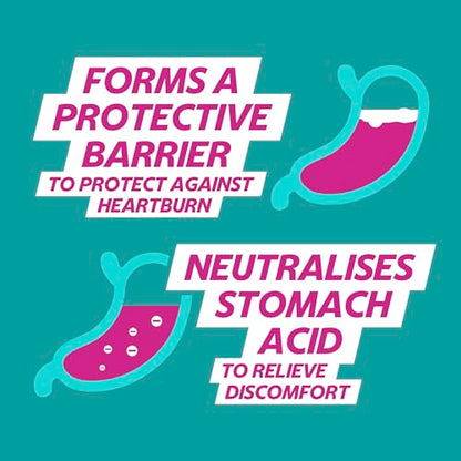 Gaviscon Double Action Mint Liquid 500ml - Heartburn & Acid Reflux Relief, Fast-Acting Formula, Protective Barrier, Long-Lasting Comfort, Suitable for Pregnancy, Digestion and Nausea