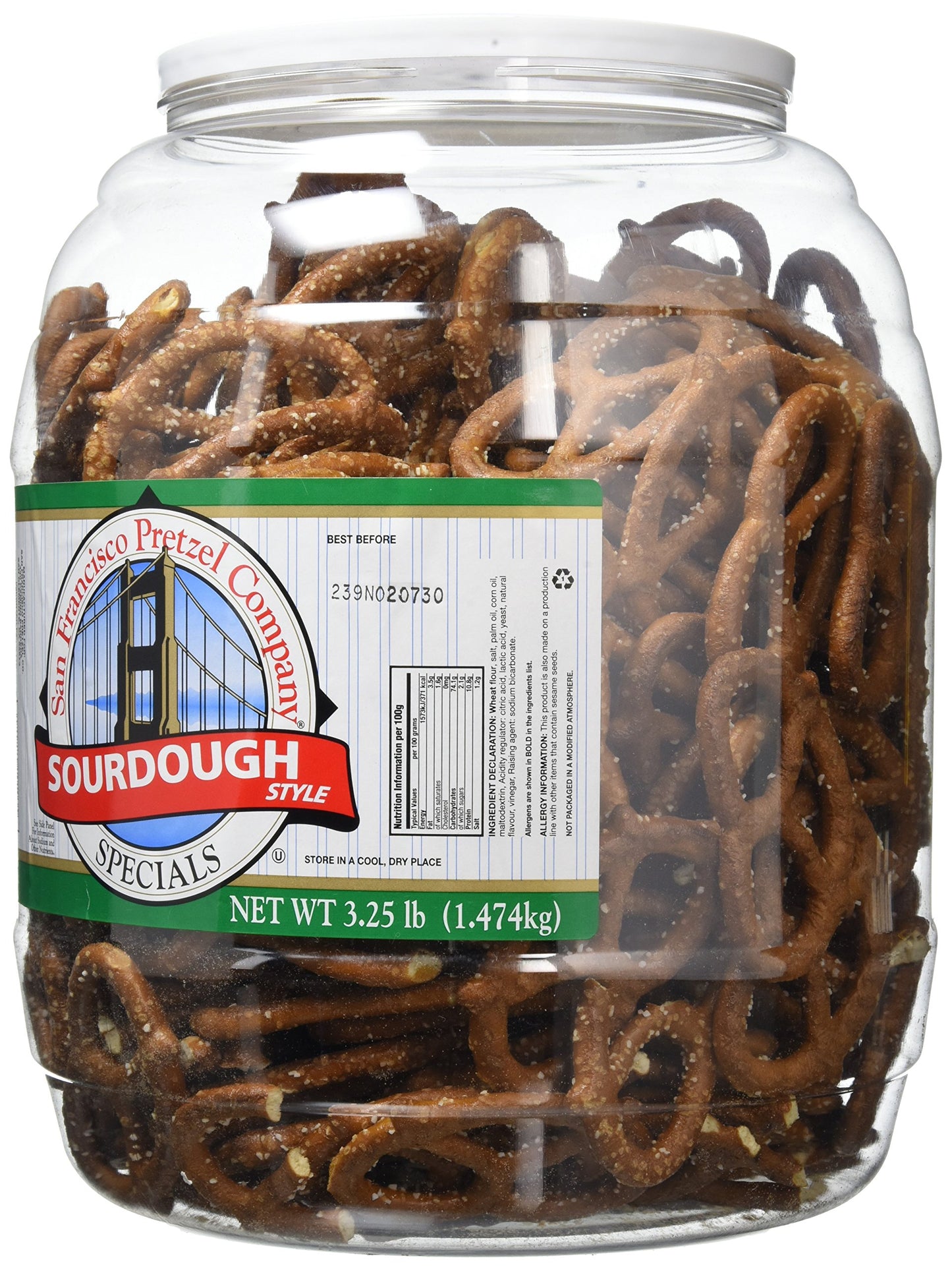 San Francisco Sourdough Pretzels 1.47kg Jar