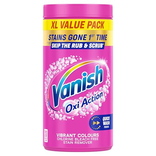 Vanish Gold Oxi Action Stain Remover & Laundry Booster Powder for Colours 1.9 kg | Removes Tough Stains at 20°C in 30 Mins in Just One Wash | Safe on Everyday Fabrics (Packaging May Vary)