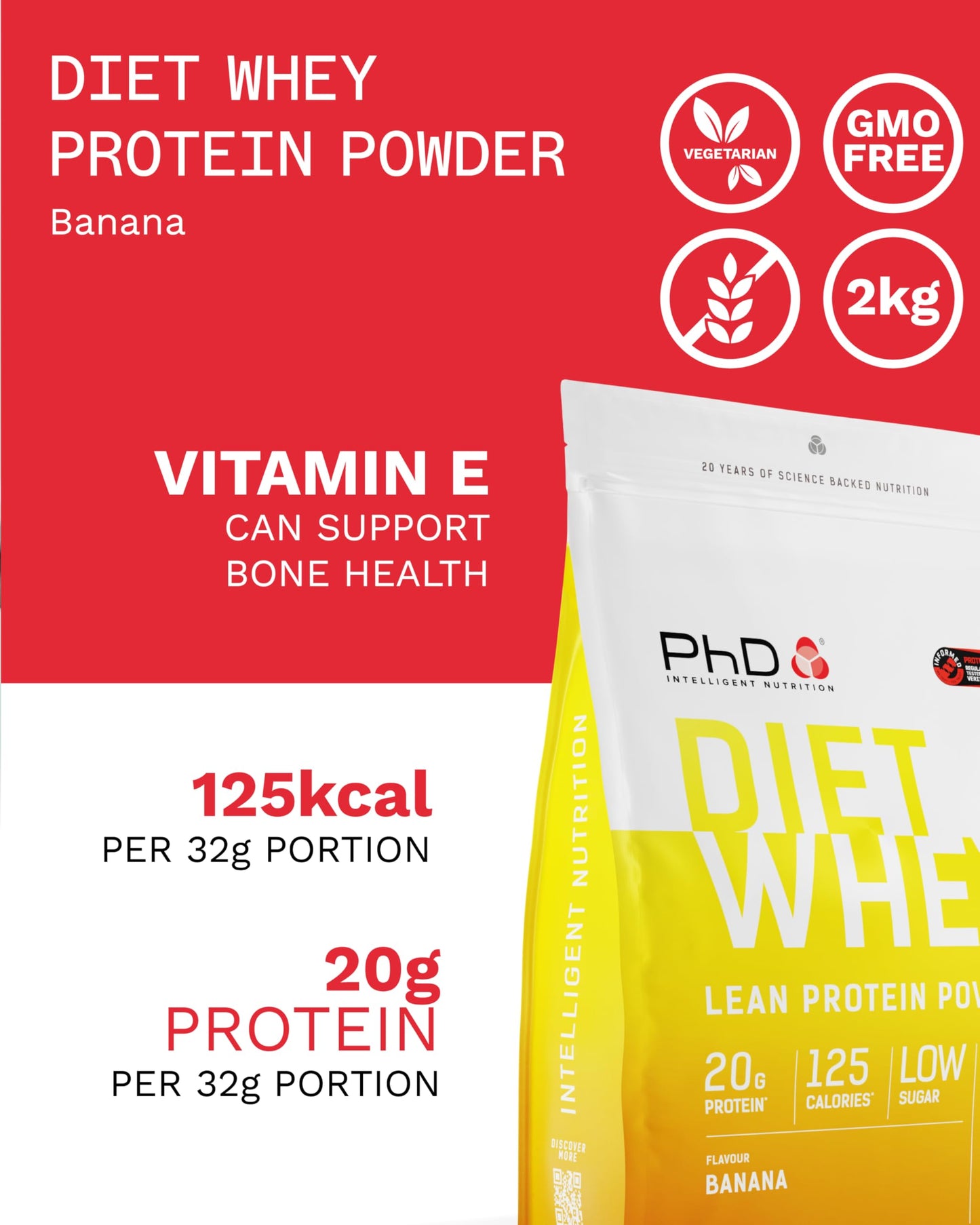 PhD Nutrition Diet Whey High Protein Lean Matrix, Whey Protein Powder, High Protein