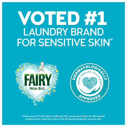 Fairy Non Bio The Big One PODS®, Washing Liquid Laundry Detergent Capasules, 35 Washes, 2X Stain Removal, Huggably Soft For Sensitive Skin