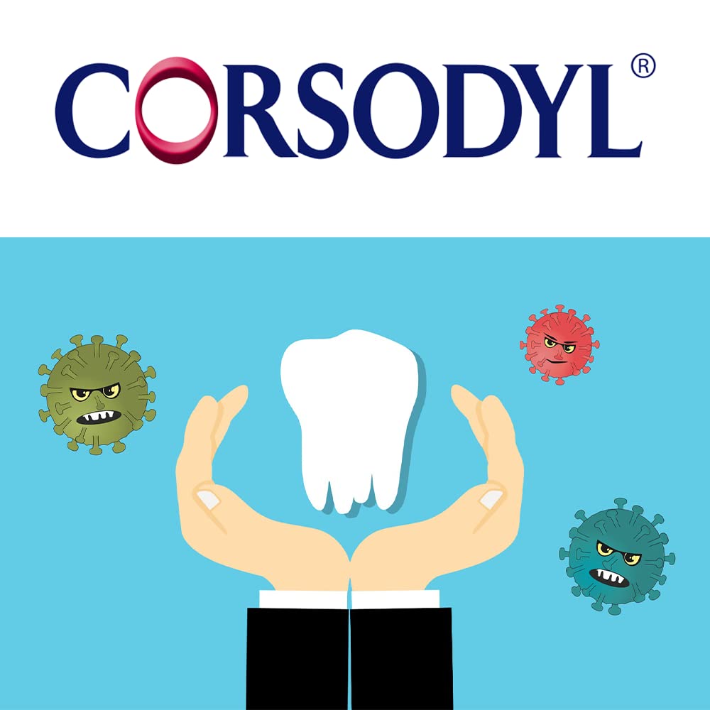 Corsodyl Mint Flavour Mouthwash, Specially Designed Benefits for Stop and Prevent Bleeding Gums, Irritated Gums, Mouth Ulcers, 600ml