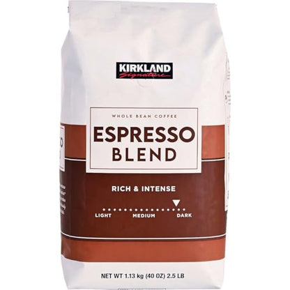 Kirkland Signature Whole Bean Coffee Espresso Blend, 1.13kg