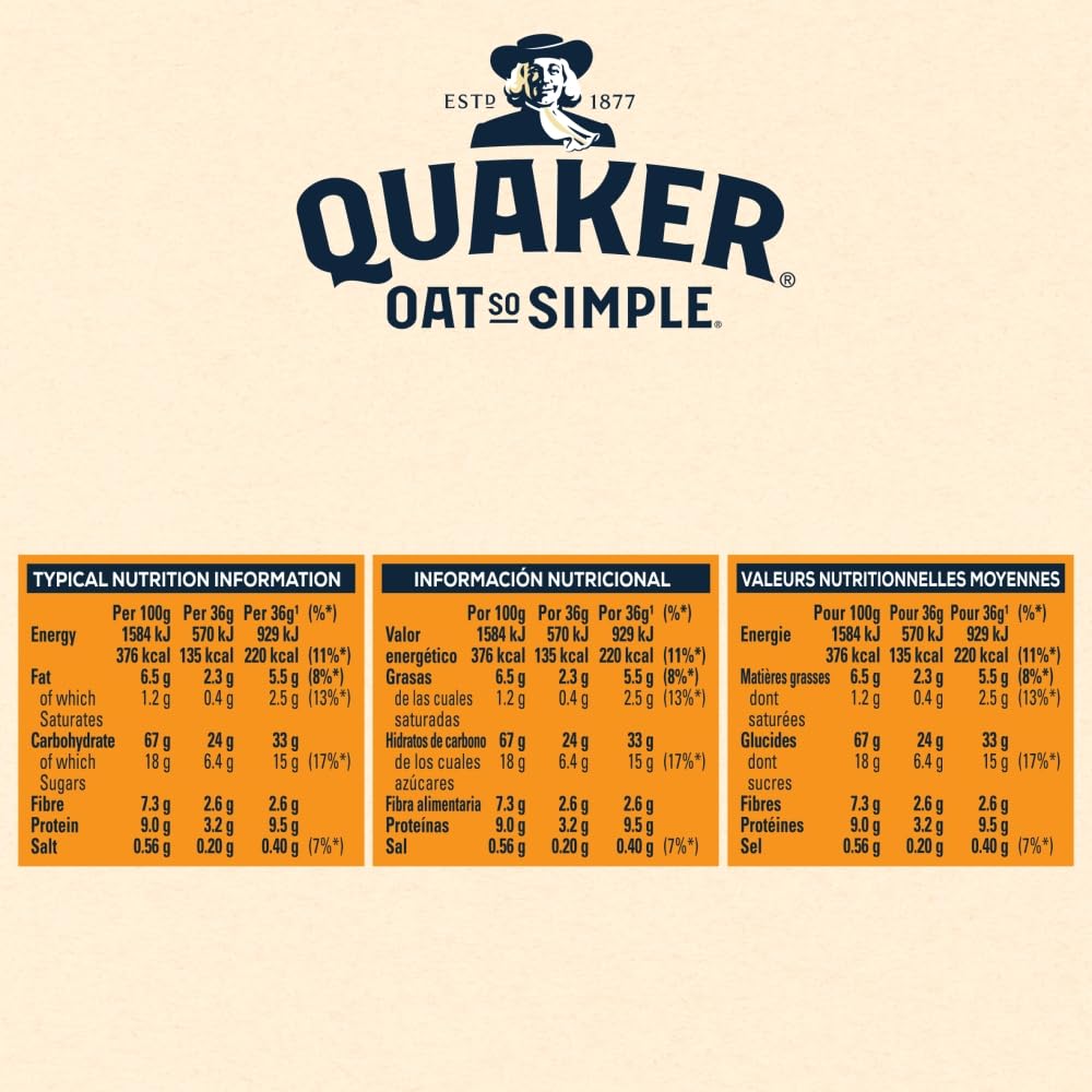 Quaker Oat So Simple Golden Syrup Porridge Sachets