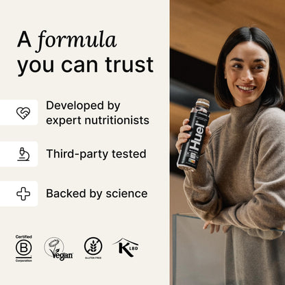 Huel Black Edition Ready-to-drink, Protein Shakes, High Protein Drink, 35g Protein Per Bottle, Rich in Vitamin D, Fatty Acids, Calcium, Ready Meals