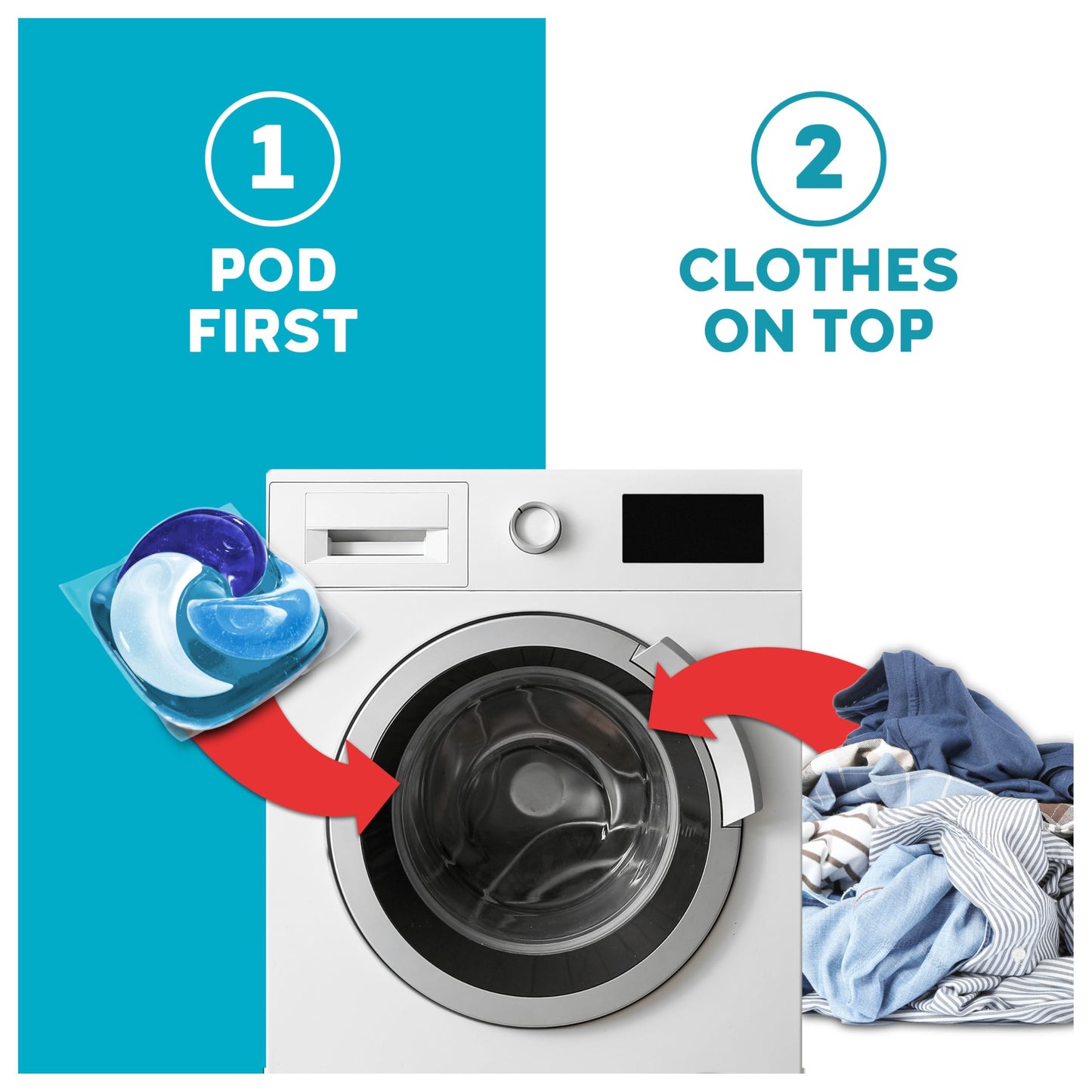 Fairy Non Bio The Big One PODS®, Washing Liquid Laundry Detergent Capasules, 35 Washes, 2X Stain Removal, Huggably Soft For Sensitive Skin