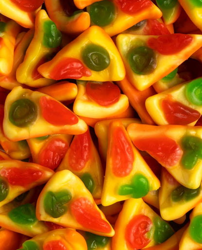 Vidal Treats Pizza Portions - 250 Count Bag | 1.5kg Bulk Tub | Chewy Fruit Flavoured Gummy Sweets | Fun Party Candy
