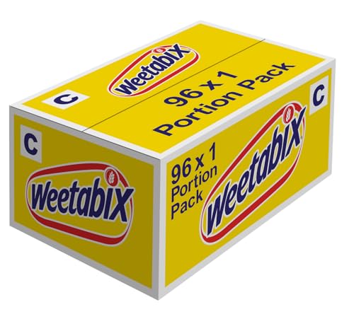 Weetabix Original Pack of 96 x 1 Biscuit (18g) – 100 percent Wholegrain & High Fibre – Source of Iron & Vitamin B1 – UK’s No.1 Breakfast Cereal