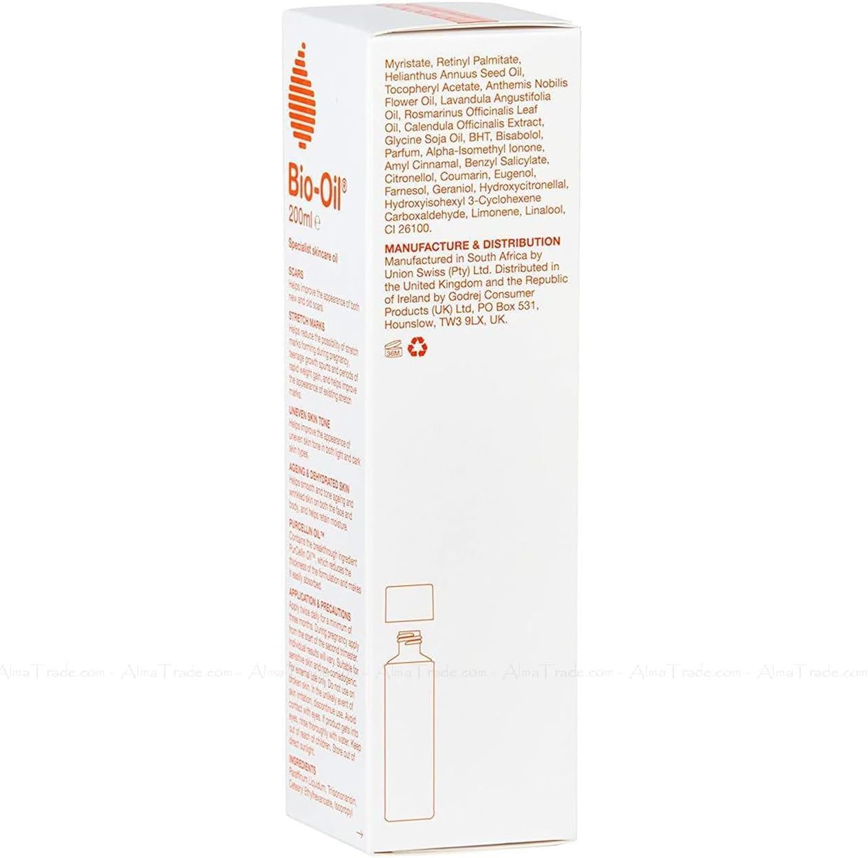 Bio Oil Skincare Facial Oil for Scars, Stretch Marks and Uneven Skin Tone, 200ml, 2 Pack