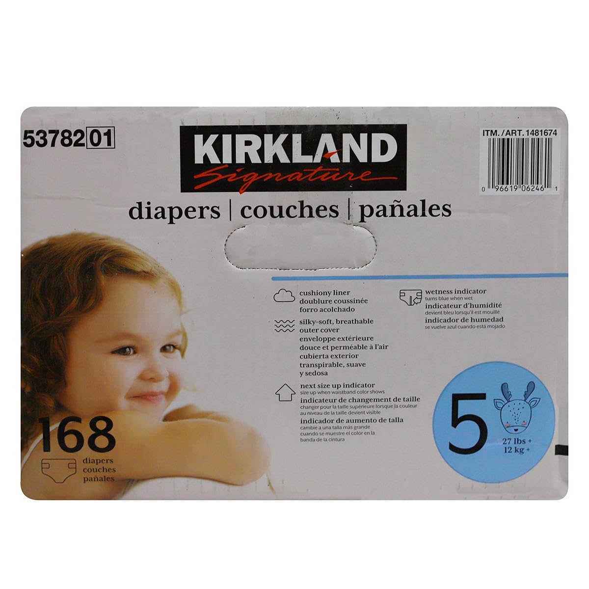 Kirkland Signature Diapers, Size 5 (168-Count)