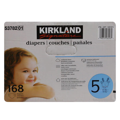 Kirkland Signature Diapers, Size 5 (168-Count)