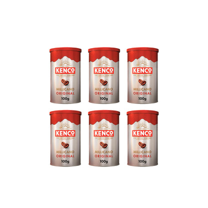 Kenco Millicano Original Instant Coffee 100g (Pack of 6 Tins, Total 600g)