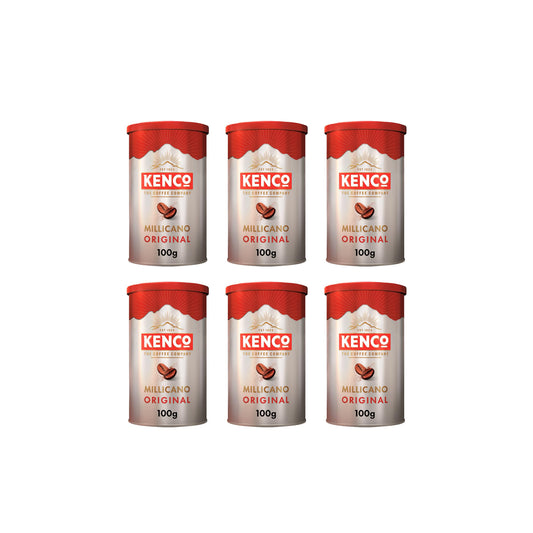 Kenco Millicano Original Instant Coffee 100g (Pack of 6 Tins, Total 600g)