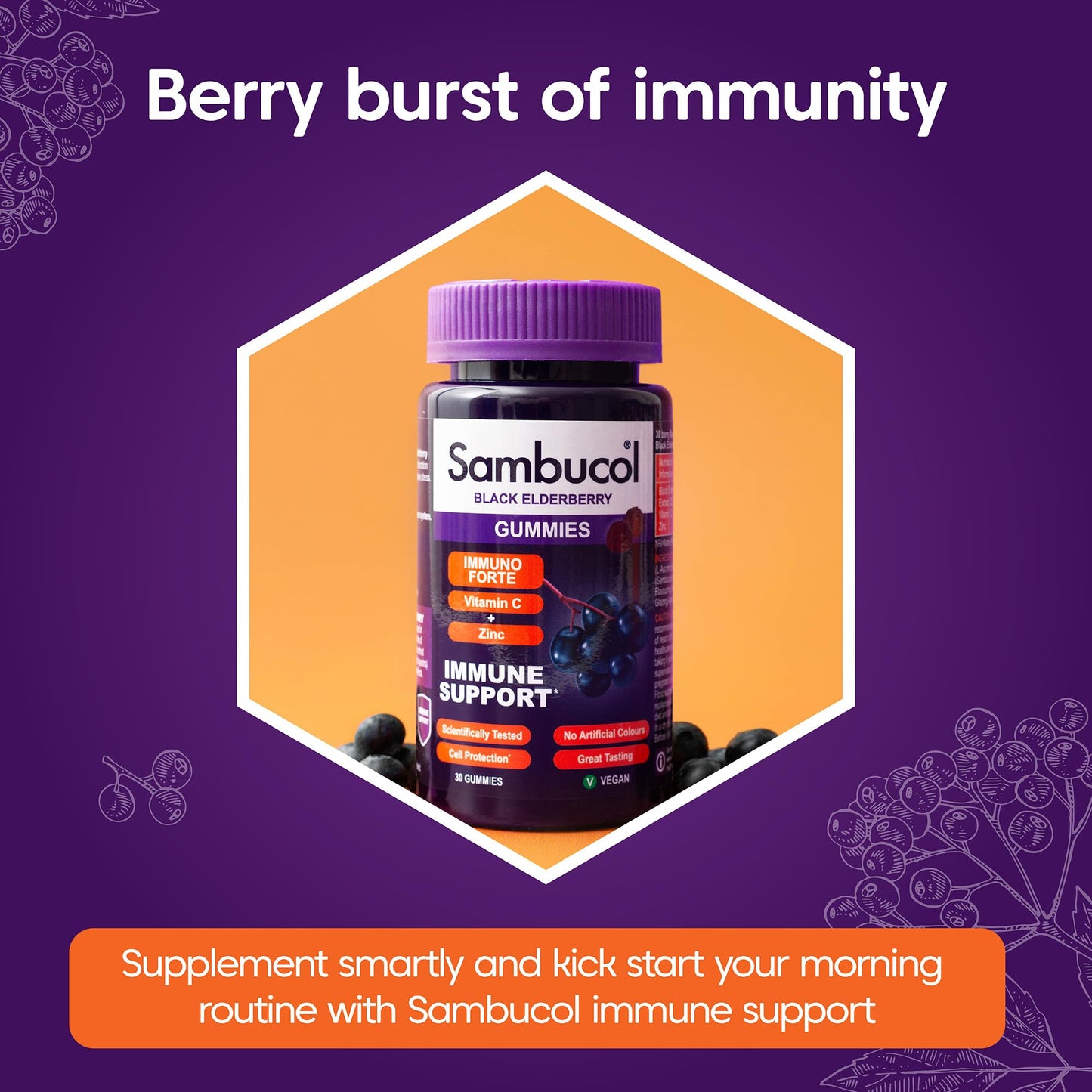 SAMBUCOL IMMUNO Forte Gummies, 30 Count (Pack of 1)