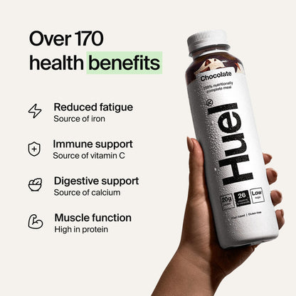 Huel Ready-to-drink Meal, Protein Shakes, Pre-Portioned Meal, 20g of Protein per Bottle, Rich in Essential Vitamins, Minerals and Fibre Meal Replacement Shake