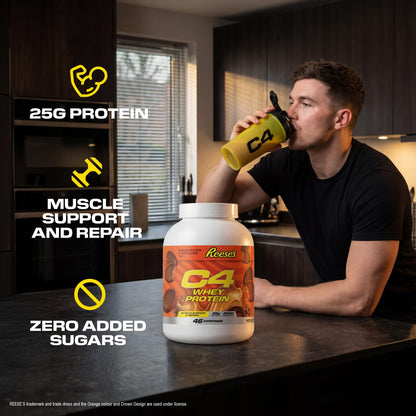 Cellucor C4 Whey Protein Powder, Low Sugar, Post-Workout Recovery