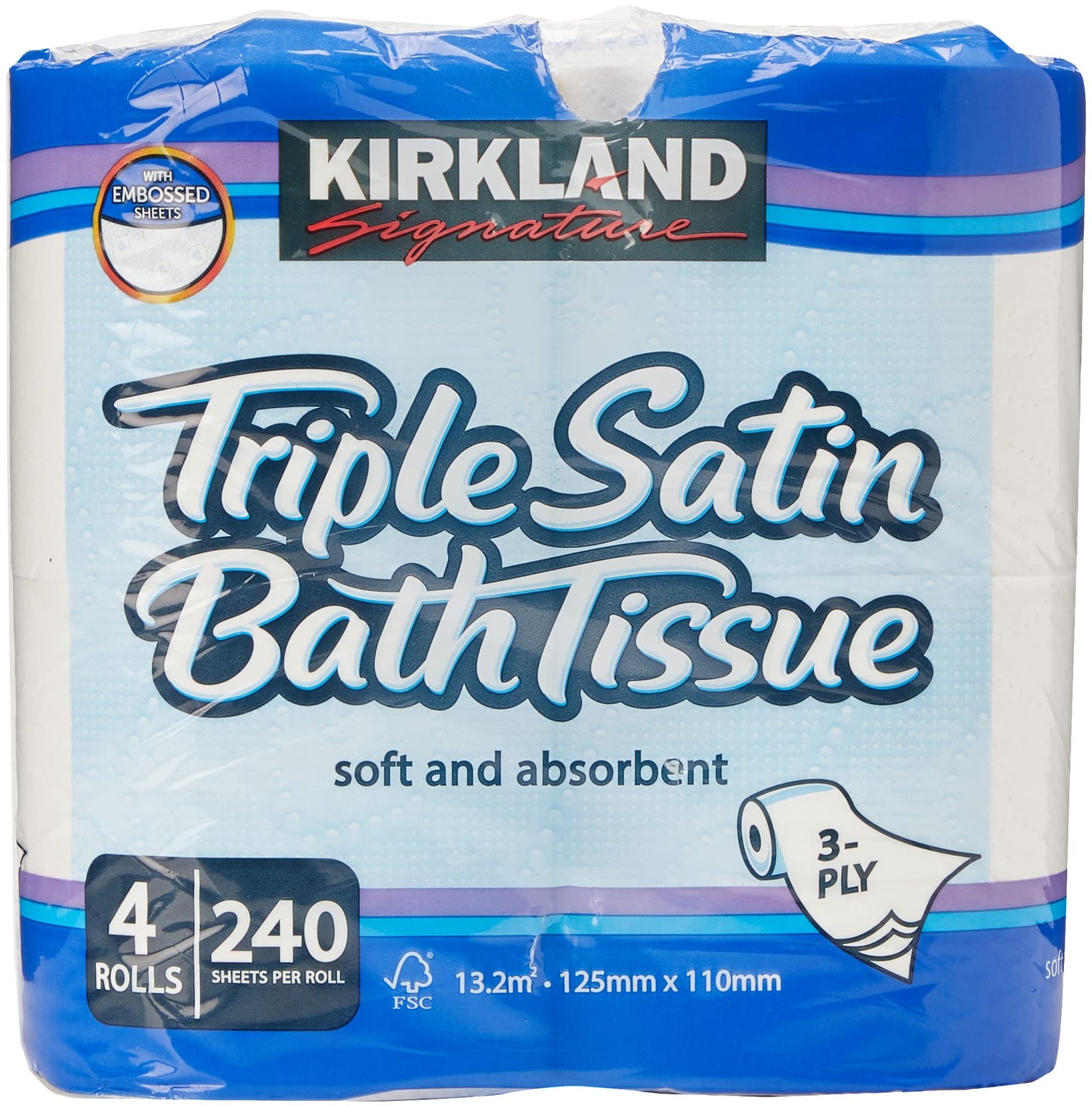 Kirkland Signature Triple Toilet Tissue 4 Rolls