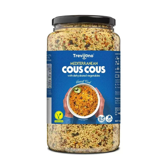 Trevijano Mediterranean Couscous with Dehydrated Vegetable Flavour Spice cou Pack 1kg - 13 Serving-VEGAN