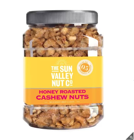 Sun Valley Honey Roasted Cashews | Sweet and Salty | Crunch and Nutty Sweetness | 1.1kg