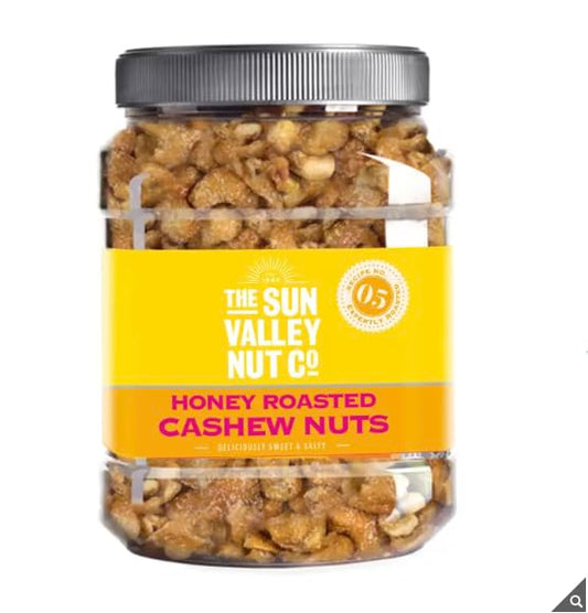 Sun Valley Honey Roasted Cashews | Sweet and Salty | Crunch and Nutty Sweetness | 1.1kg