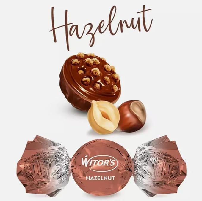 Witor's Italian Taste Assorted Milk Chocolate Truffles, Hazelnut and Stracciatella Filling, Cremona 1959