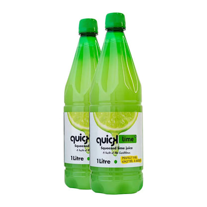 Quick Lime Squeezed Lime Juice From Concentrate Large Bottle- 2 x 1 Litre