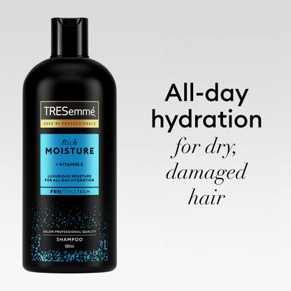 TRESemmé Rich Moisture Shampoo all-day hydration for dry damaged hair ml