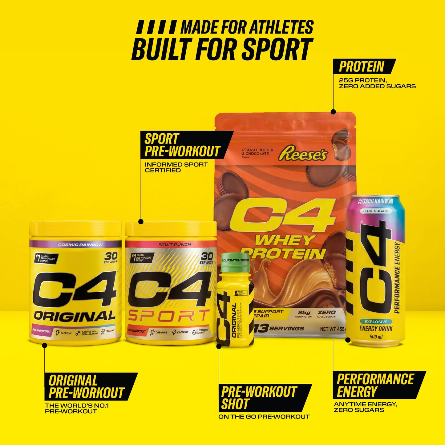 C4 Original Beta Alanine Sports Nutrition Bulk Pre Workout Powder for Men & Women