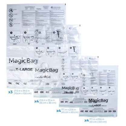 Magicbag 15 Pack Magic Bag Space Bag 4 Size Storage Bags