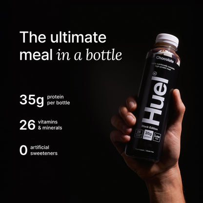 Huel Black Edition Ready-to-drink, Protein Shakes, High Protein Drink, 35g Protein Per Bottle, Rich in Vitamin D, Fatty Acids, Calcium, Ready Meals