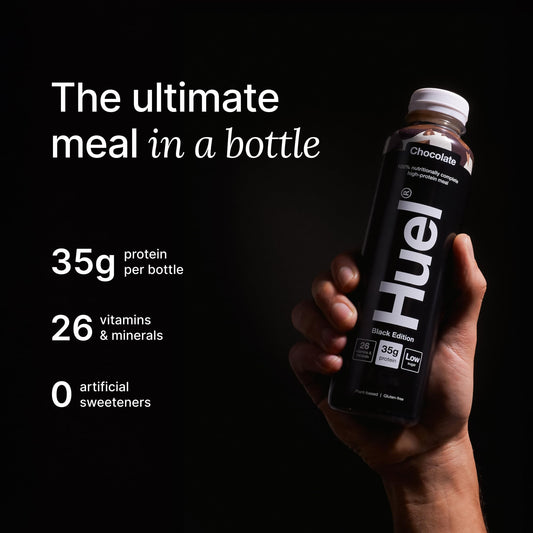 Huel Black Edition Ready-to-drink, Protein Shakes, High Protein Drink, 35g Protein Per Bottle, Rich in Vitamin D, Fatty Acids, Calcium, Ready Meals