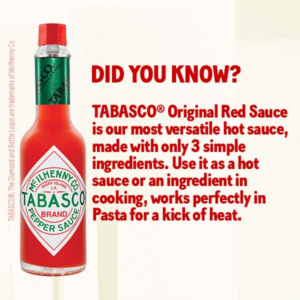 Tabasco Red Pepper Sauce | 1 x 350 ml | Chili Sauce | Hot Sauce | Vegan | Vegetarian | 100% Natural Ingredients | Seasoning Sauce
