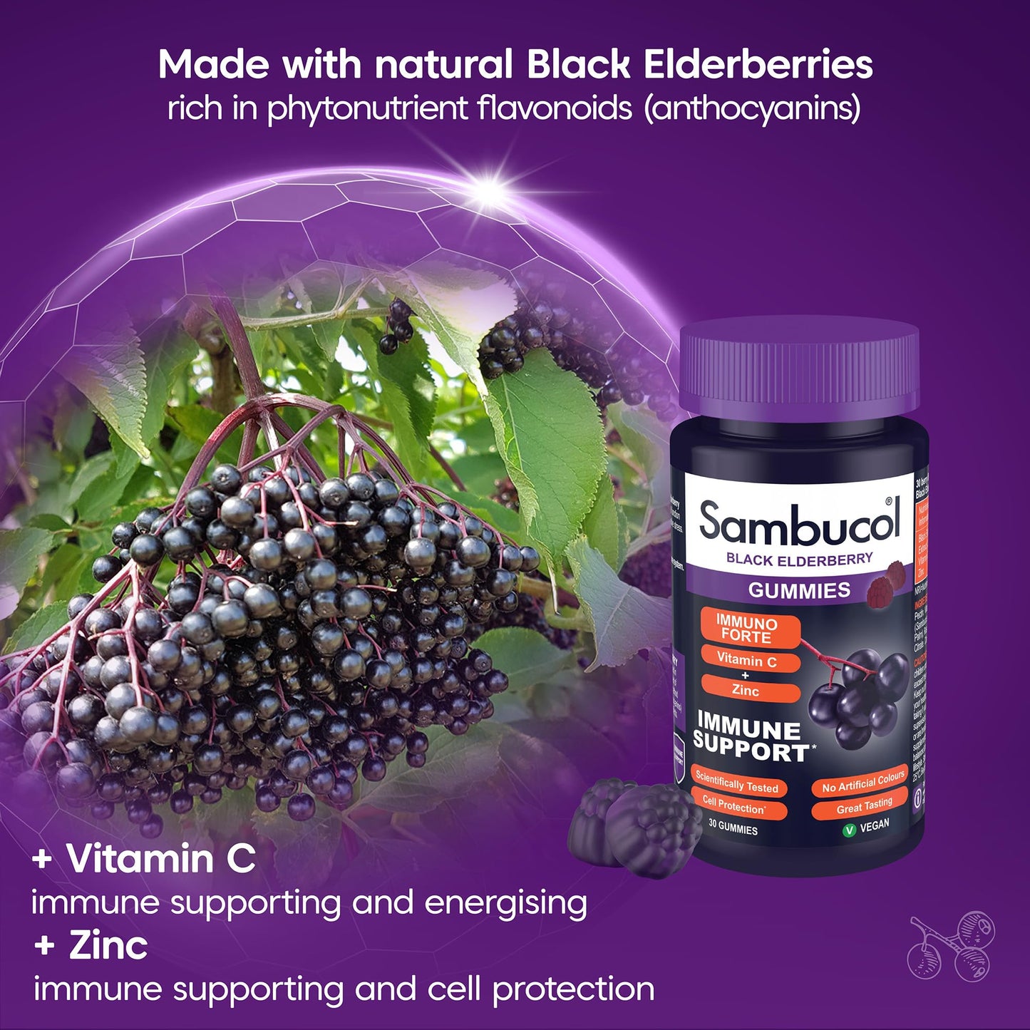 SAMBUCOL IMMUNO Forte Gummies, 30 Count (Pack of 1)