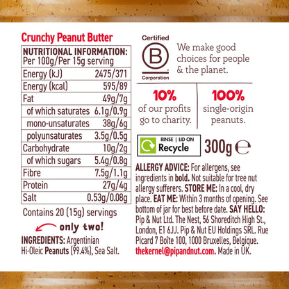 Pip & Nut Crunchy Peanut Butter
