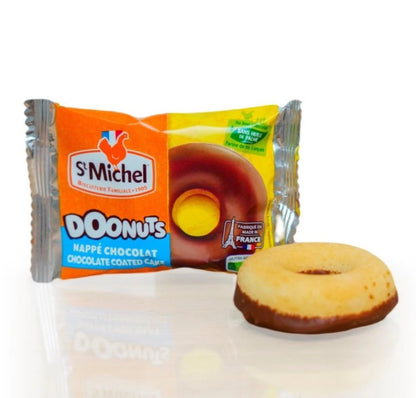 St Michel Doonuts Milk Chocolate Sponge Cakes, Ring Shaped, 720g, Pack of 24