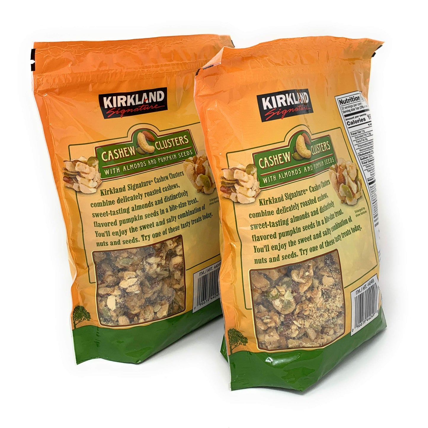 Kirkland Signature Cashew Clusters With Almonds And Pumpkin Seeds: 2 Bags Of 32 Oz