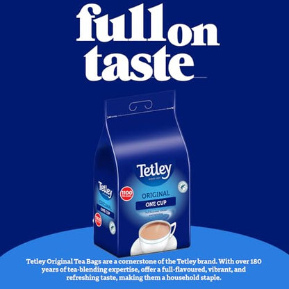 Tetley Original One Cup Black Tea Bags - Bulk Value Pack - Full Flavoured British Brew - Perfect for Breakfast or Anytime - Rainforest Alliance Certified - 2200 Teabags (2 x 1100 Pack)