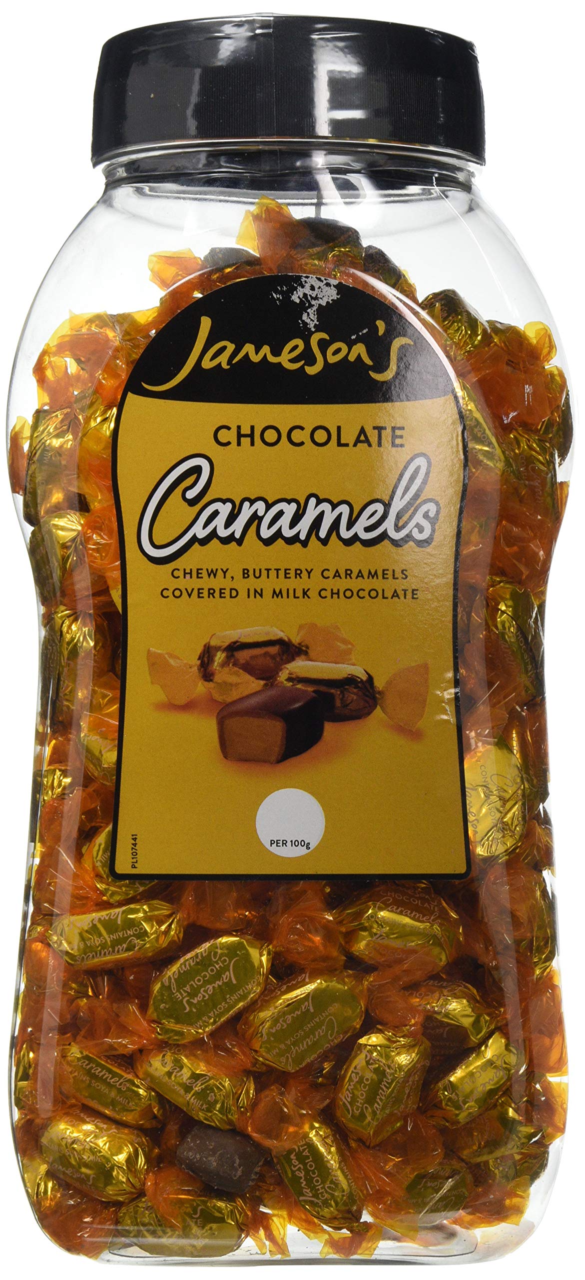 Jameson's Caramels - Premium Quality Caramels Covered in Milk Chocolate 1.5kg Jar