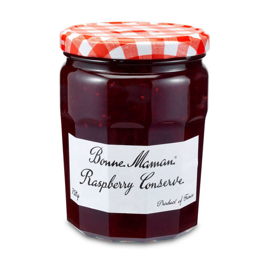 Bonne Maman Raspberry Conserve Breakfast Extra Jam Product of France Jar 750g