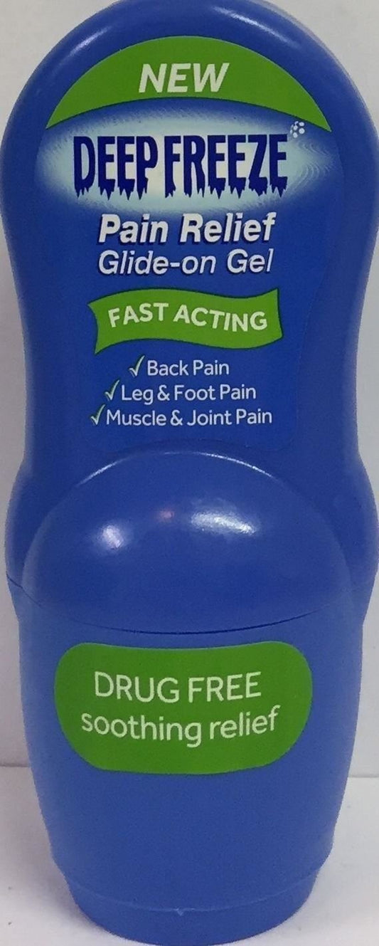 SIX PACKS of Deep Freeze Pain Relief Glide On Gel 50g