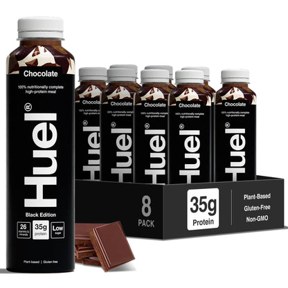 Huel Black Edition Ready-to-drink, Protein Shakes, High Protein Drink, 35g Protein Per Bottle, Rich in Vitamin D, Fatty Acids, Calcium, Ready Meals