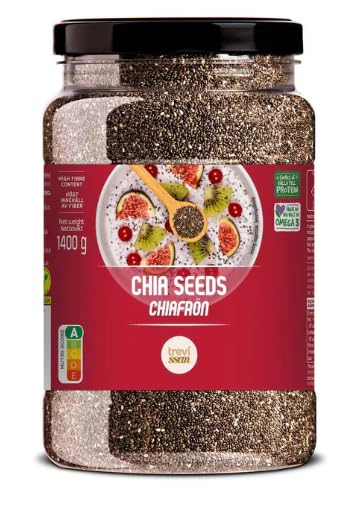 Chia Seeds, Premium Raw Black, 1400g, Non-GMO Superfood, Gluten Free